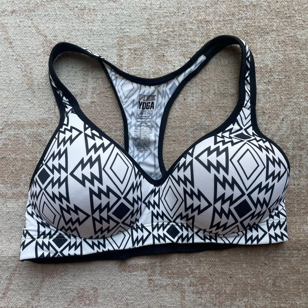 PINK tribal print sports bra
